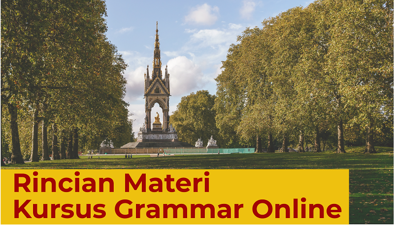Rincian Materi Kursus Grammar Online