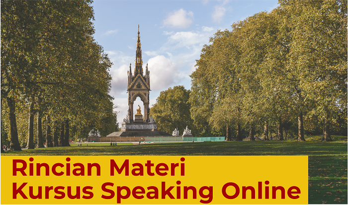 Rincian Materi Kursus Speaking Online