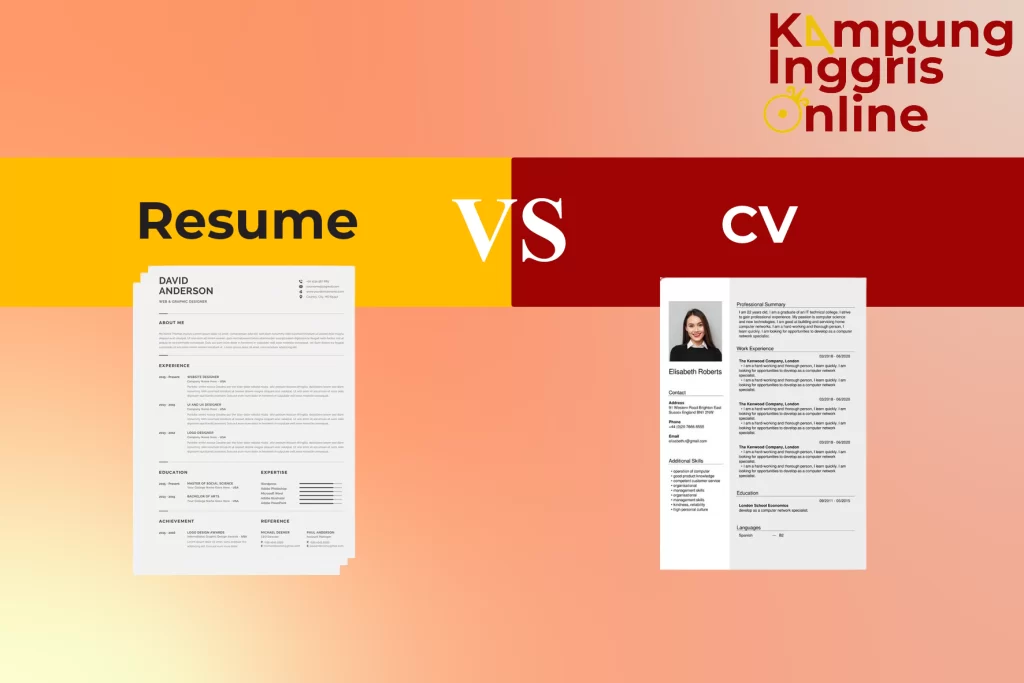 Perbedaan CV dan Resume